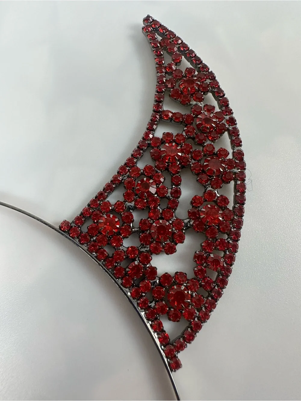 Red Rhinestone Devil Horn Headband | Halloween Costume Accessory